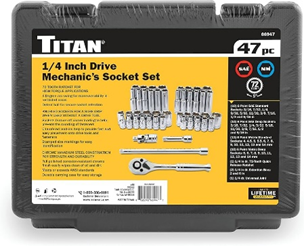 Titan Socket Set ¼ Drive  - 47 Piece