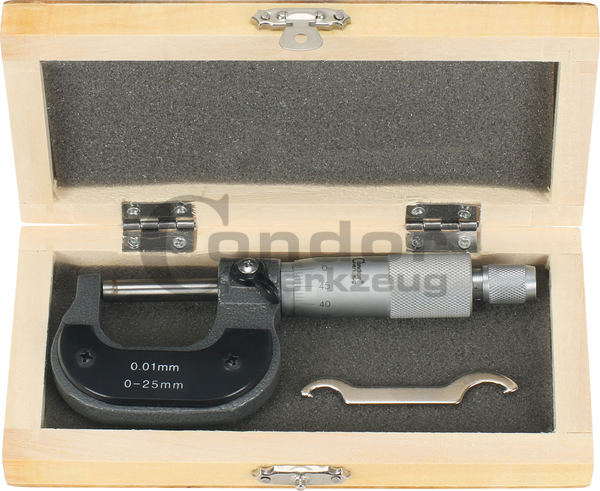 MicrometersMicrometer, 1/100 mm, range 0-25 mm