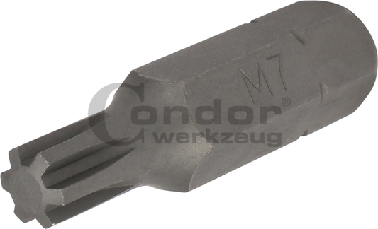 Ribe-Profile BitsBit, 10 mm hex, ribe-profile M7x40 mm