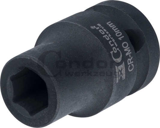 Hexagon Impact Socket 1/2", hexagon 10 mm