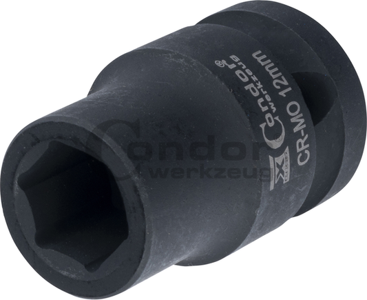 Hexagon Impact Socket 1/2", hexagon 12 mm