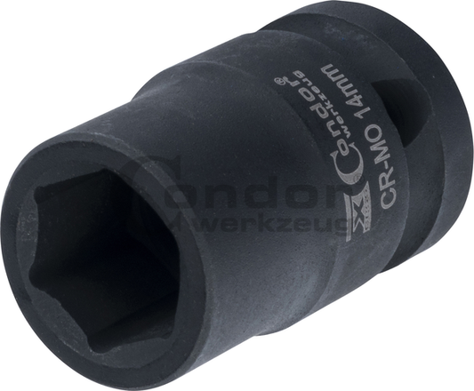 Hexagon Impact Socket, 1/2", hexagon 14 mm