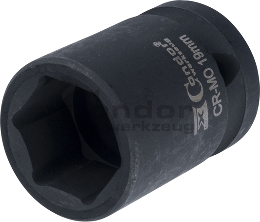 Hexagon Impact Socket 1/2", hexagon 19 mm