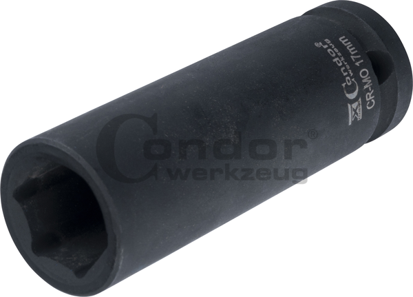 Hexagon Impact Socket 1/2", hexagon 17 mm, deep