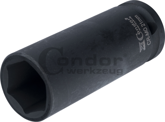 Hexagon Impact Socket 1/2", hexagon 21 mm, deep