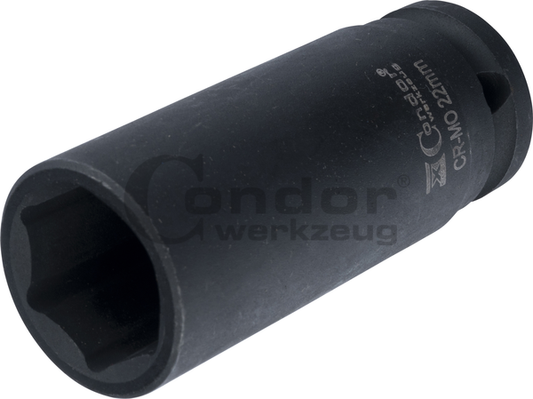 Hexagon Impact Socket 1/2", hexagon 22 mm, deep