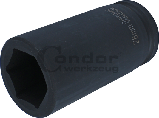 Hexagon Impact Socket 3/4", hexagon 28 mm, deep