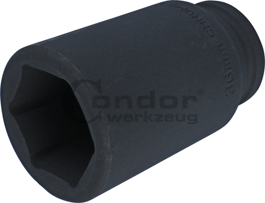 Hexagon Impact Socket 3/4", hexagon 36 mm, deep