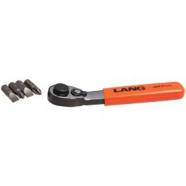 Lang5pc Ratchet Fine Tooth Bit Wrench Set