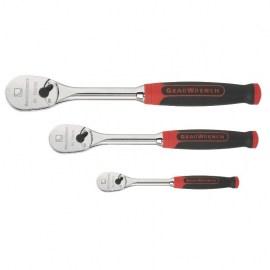 GearWrench3Pc Cushion Grip 84 Tooth Ratchet Set