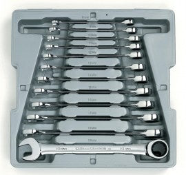 GearWrench12pc Combination Ratcheting Wrench Set Metric