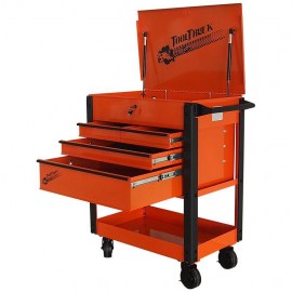 ToolTruck4 Drawer Cart Quick Assembly Orange With Black Trim