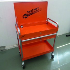 ToolTruckOrange Diagnostic Cart Locking Lid & Drawer